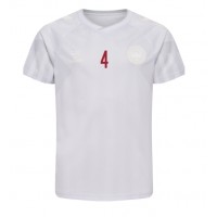 Maglie da calcio Danimarca Simon Kjaer #4 Seconda Maglia Mondiali 2022 Manica Corta